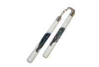 Nunchaku White with Panther