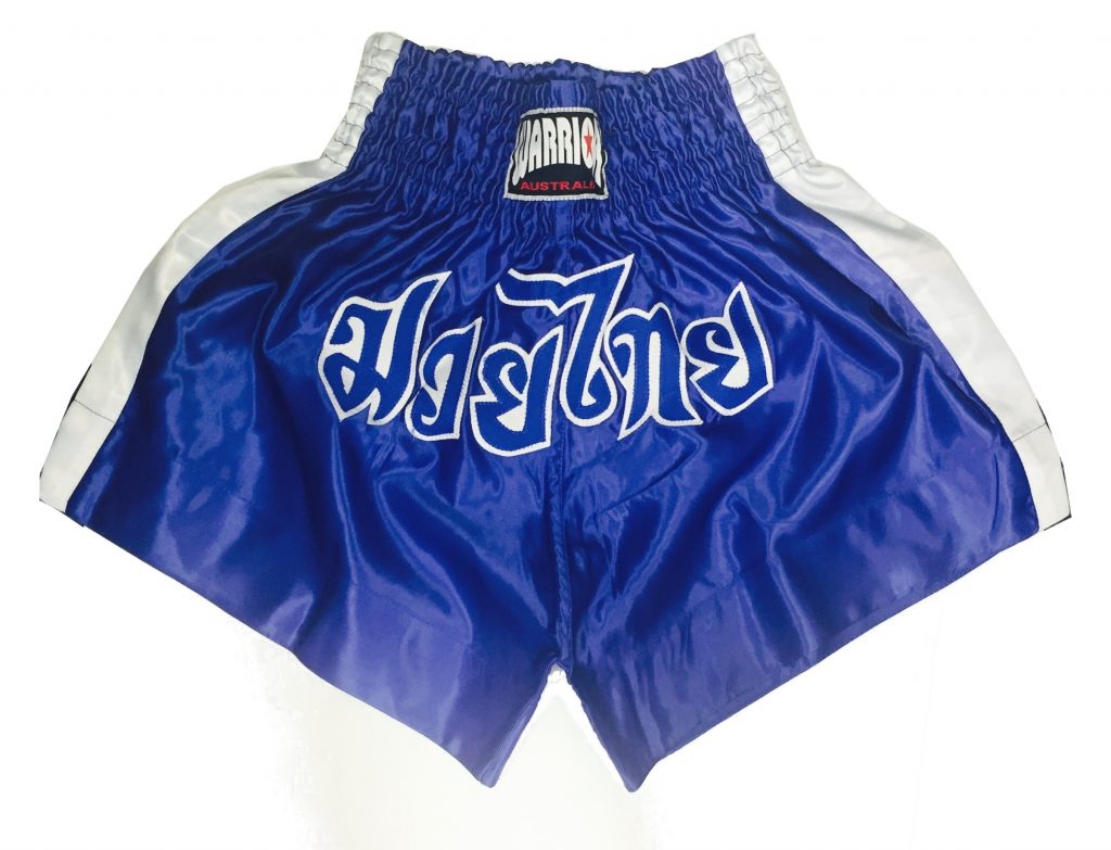 Warrior Muay Thai Shorts Blue - Giri Martial Arts Supplies
