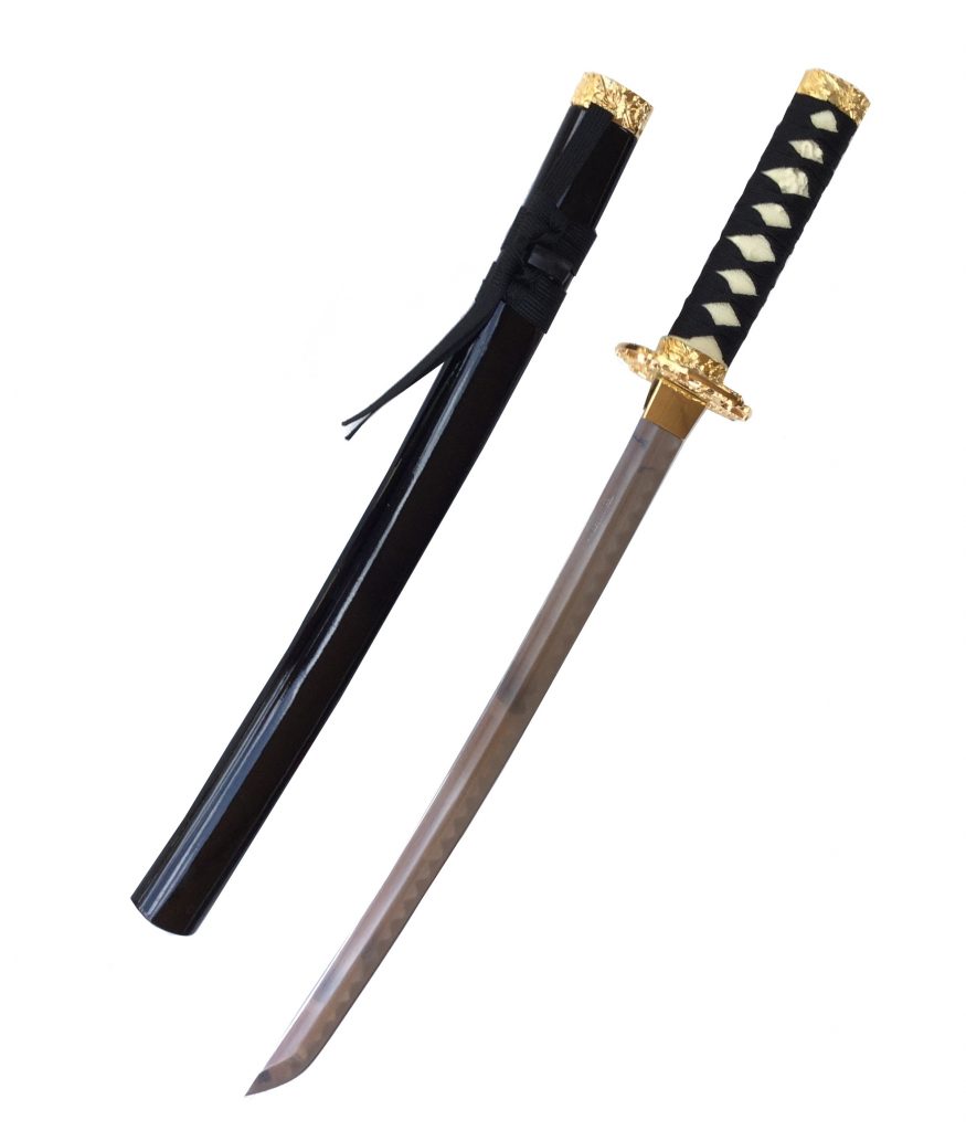 Wakizashi Sword Gold Trim 65.5cm - Giri Martial Arts Supplies