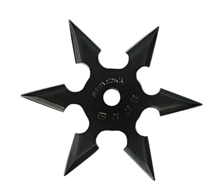 6 Point Live Blade Black Throwing Star 4″ - Giri Martial Arts Supplies