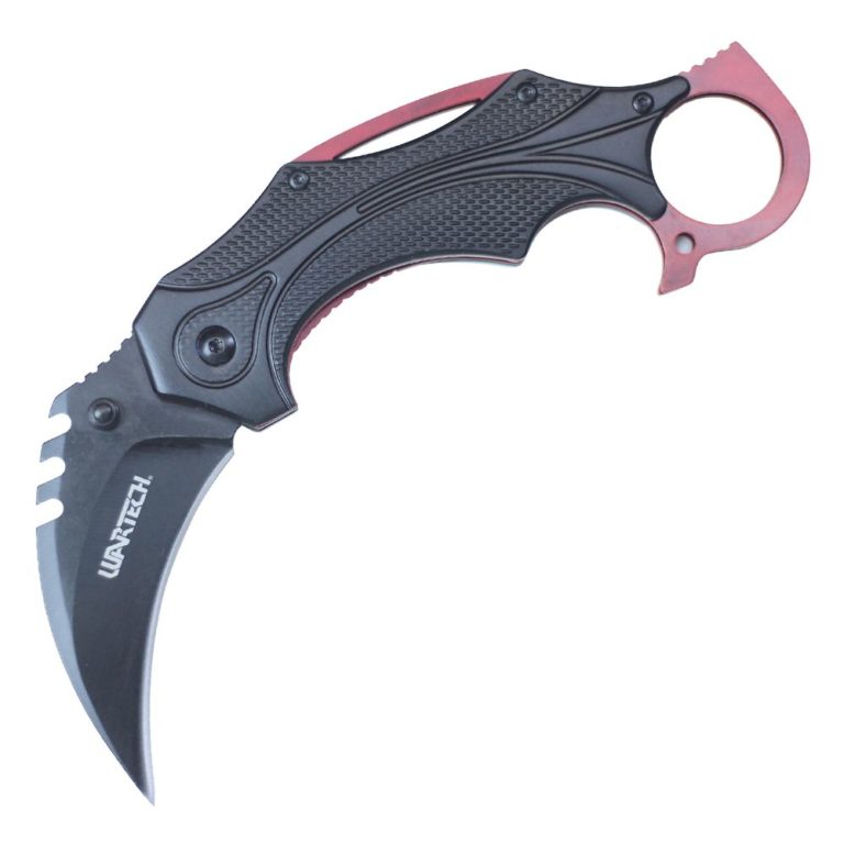 Wartech Folding Black Karambit Knife 7″ - Giri Martial Arts Supplies