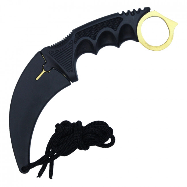 Wartech 7.5″ Gold Karambit Knife - Giri Martial Arts Supplies